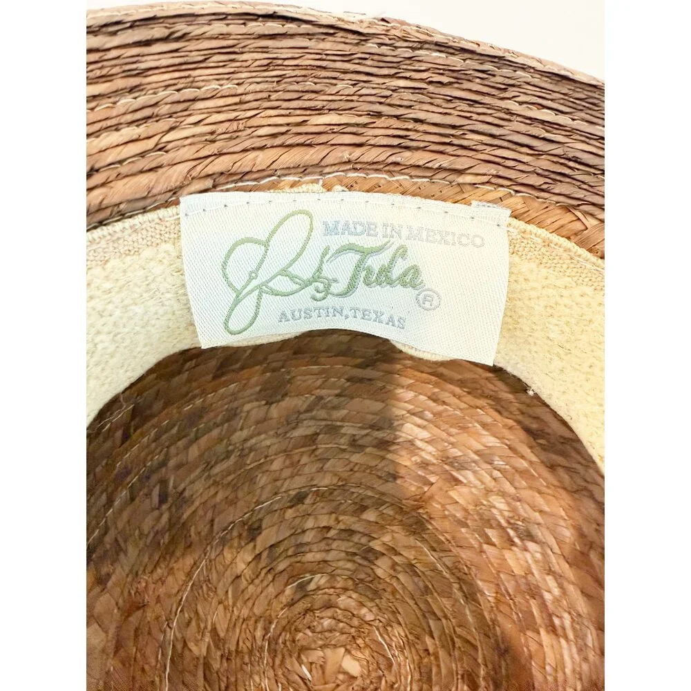 Tula Austin TX Straw Hat Women's Small Woven Round Outdoor Sun Beach Gardening - Picture 10 of 11